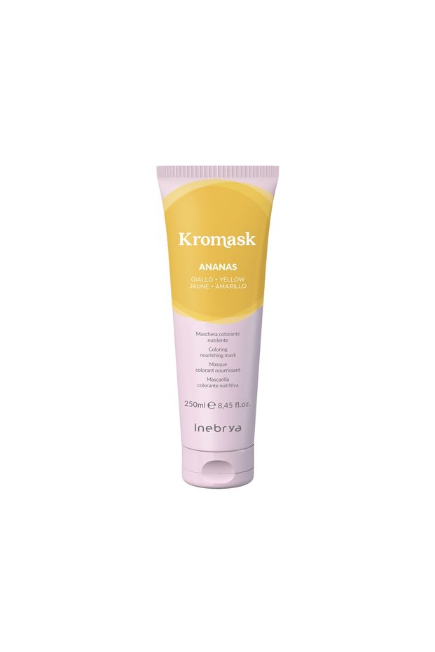 Kromask Refreshing Hair Care Mask for Pineapple Yellow and Platinum Tones 250 ml - Yellow Color Mask Toner