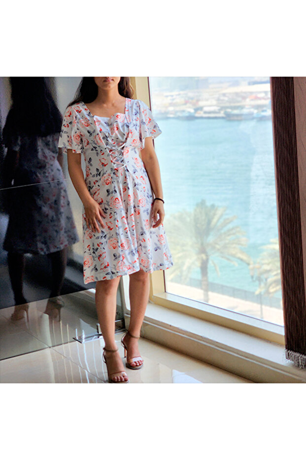 Women's White Floral Dress