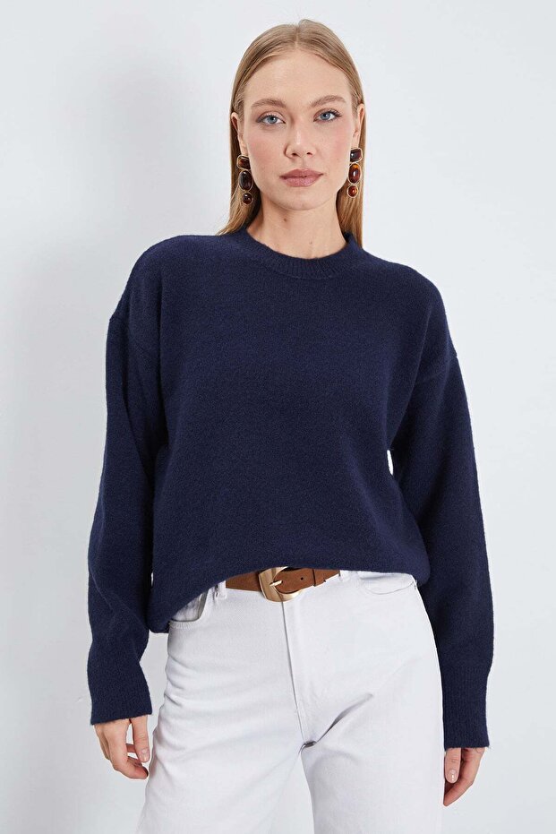 Basic Crew Neck Knitwear Sweater