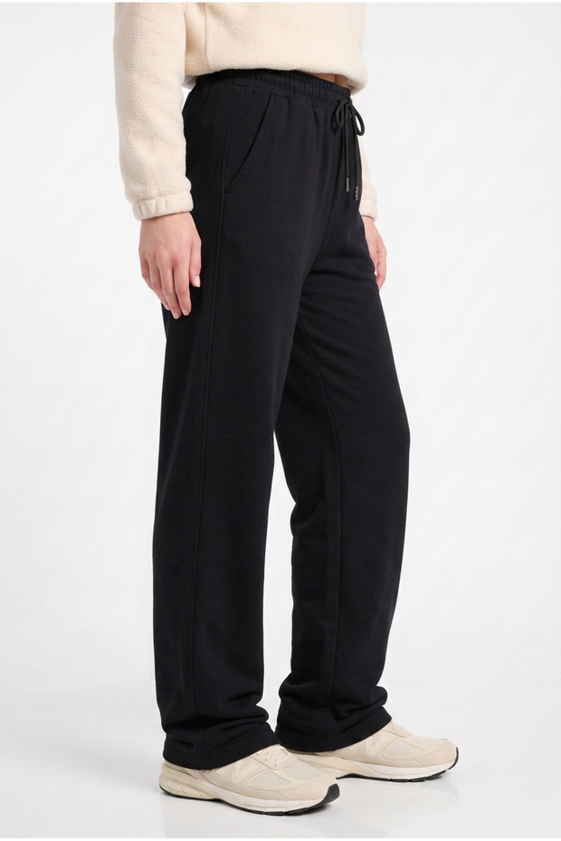 Women's Palazzo Sweatpants High Waist Loose Fit with Pockets Relaxed Cut