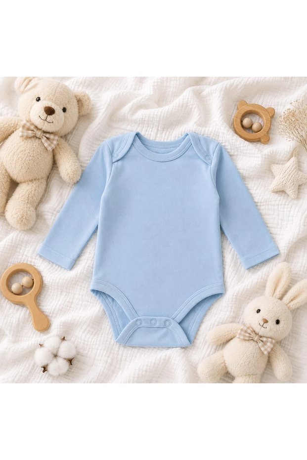 Long sleeve desenless baby t-shirt