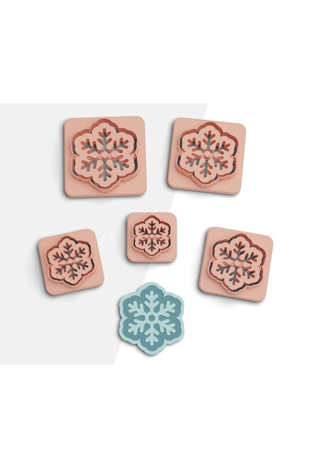 Embossing Snowflake Polymer Clay Cutting Mold, Earring Molds, Cookie Mold, 5 Sizes, No: 556