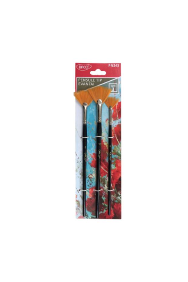 Pensulă evantai PN243 Set 3 DACO