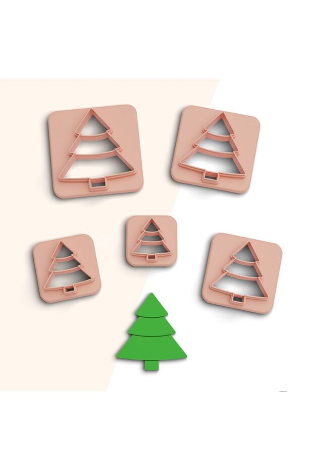 Christmas Tree Polymer Clay Cutting Mold, Earring Molds, Cookie Mold, 5 Sizes, Ceramic Mold, N:542