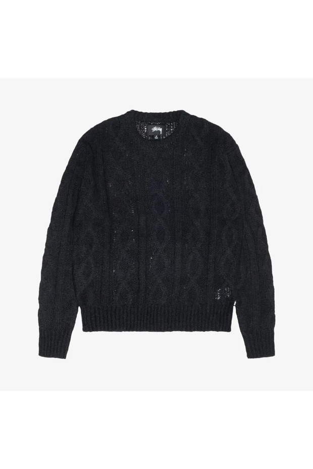 Cable Loose Knit Sweater'Black' Juststep