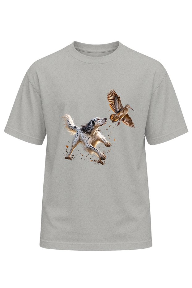 Unisex Hunting Dog and Hound Printed T-Shirt – Hunting Outdoor Nature Themed Tee Shirt