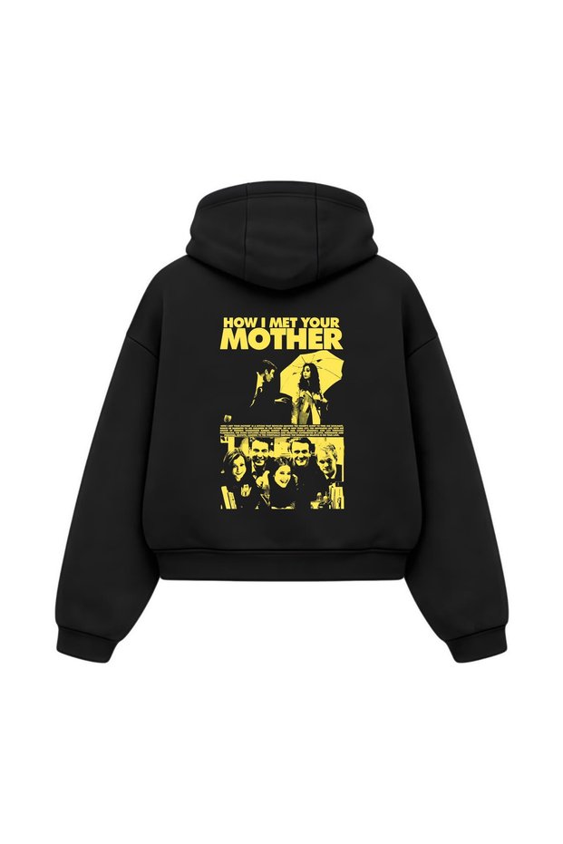 How I Met Your Mother Printed Oversize Unisex Hooded Sweatshirt - Kangaroo Pocket Hoodie with Inner Pockets