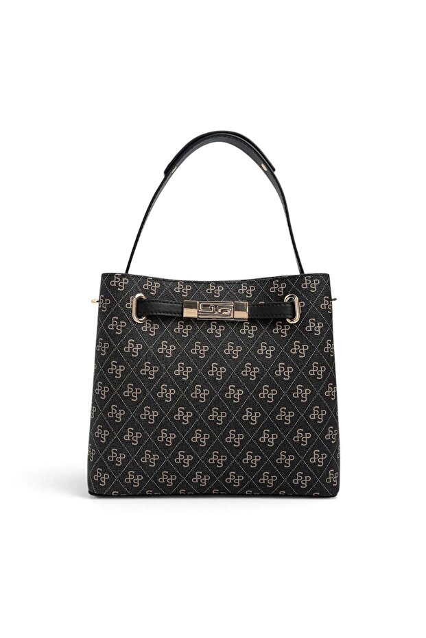Smoked - Black Monogram Women's Handbag Sp1293