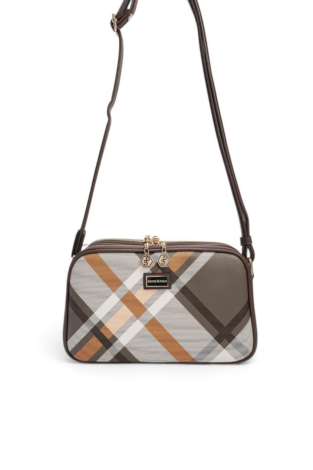 Khaki - Brown Plaid Women's Crossbody Bag Sp899
