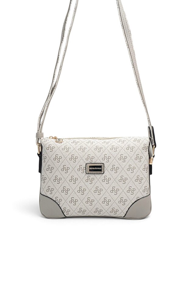 A.Gri - Gray Monogram Women's Crossbody Bag Sp784