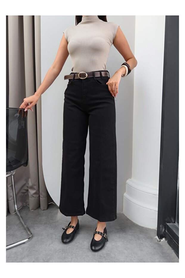 Belted Wide Leg Jean