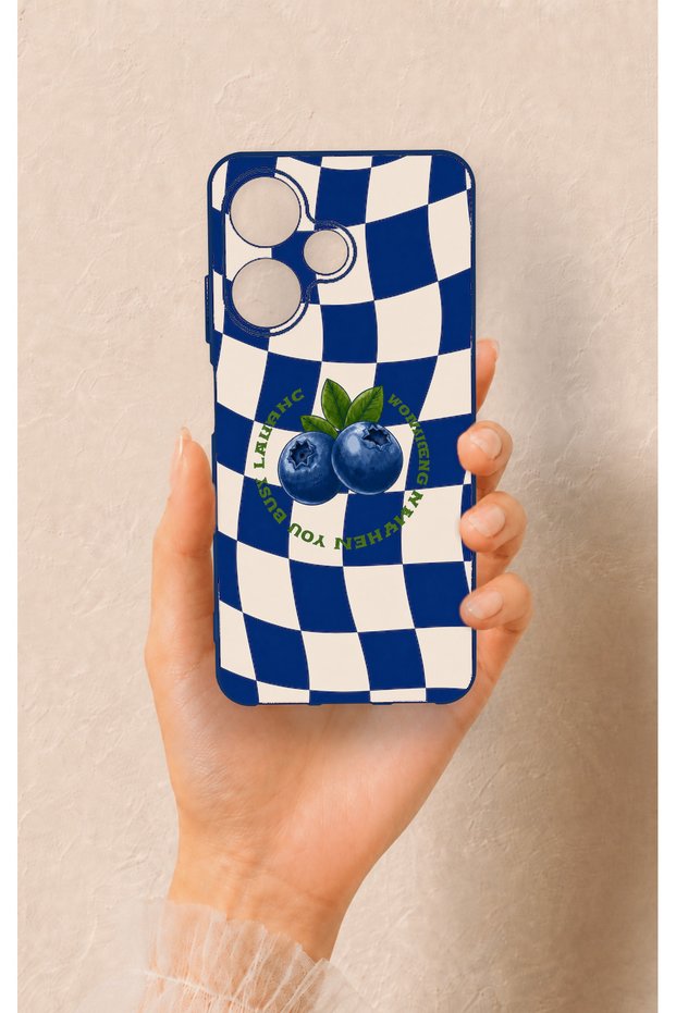 Infinix Hot 30I Compatible Blueberry Patterned Silicone Case