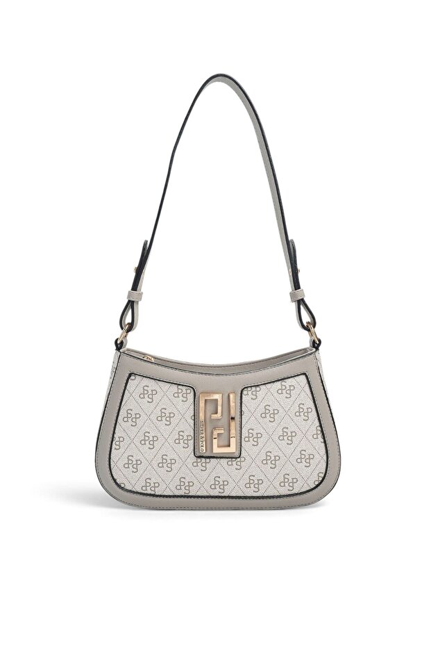 A.Gri - Gray Monogram Women's Crossbody Bag Sp1132