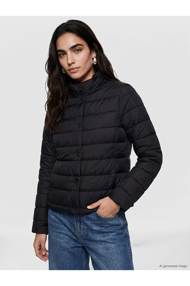 Stand Collar Women's Puffer Coat