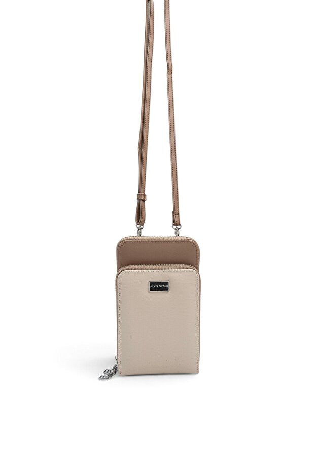 Beige - Latte Plain Women's Phone Bag Sp1011