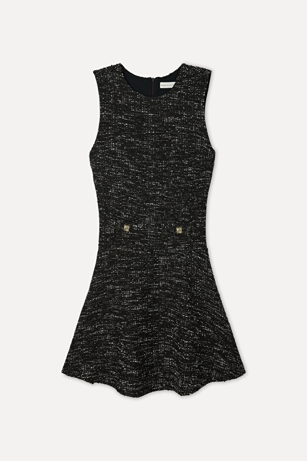 Women's Brown A-Form Sleeveless Mini Dress