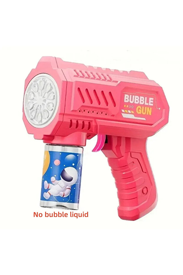 Pink 10 Holes Children Electric Bubble Gun Rocket Soap Automatic Bubble Machine Bubbles Gun Kids Su