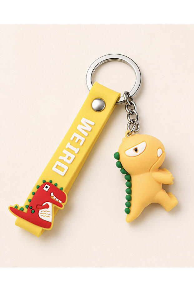 Dinosaur Keychain - Yellow Std Yellow