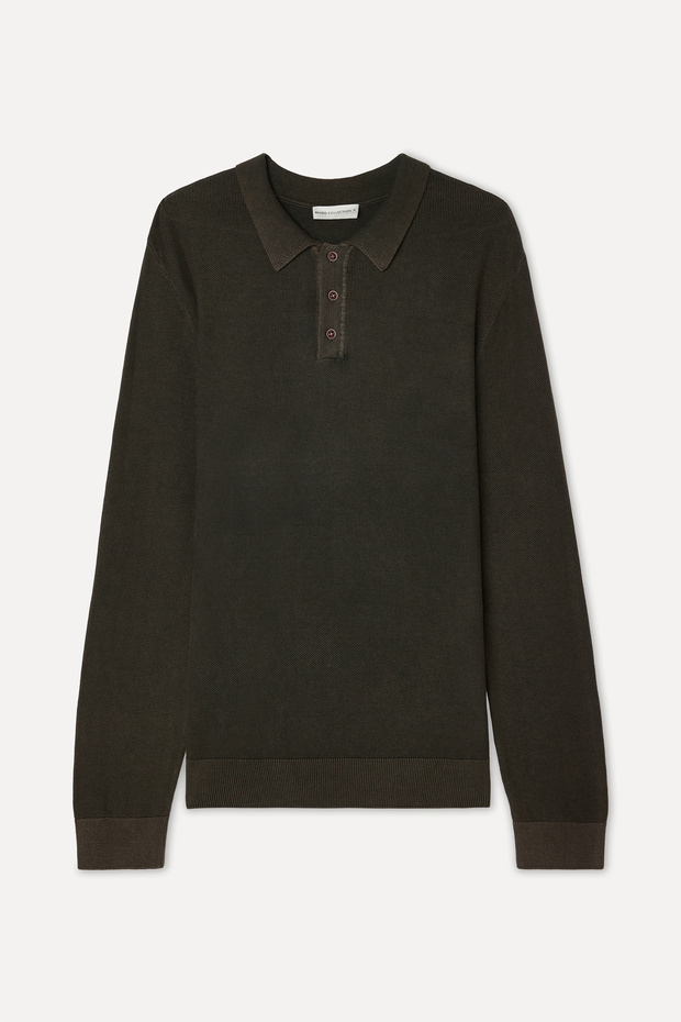Men's Brown Polo Neck Sweater