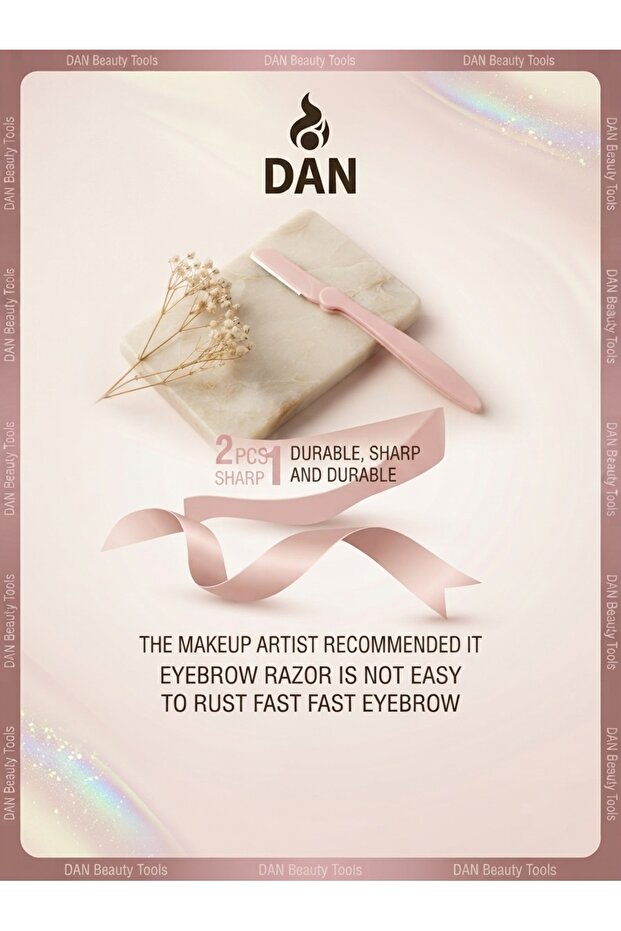 DAN Foldable Eyebrow Razor – 1-Piece Precision Facial Hair Shaper with Safety Guard and Rust-Resistant Stainless Steel Blade