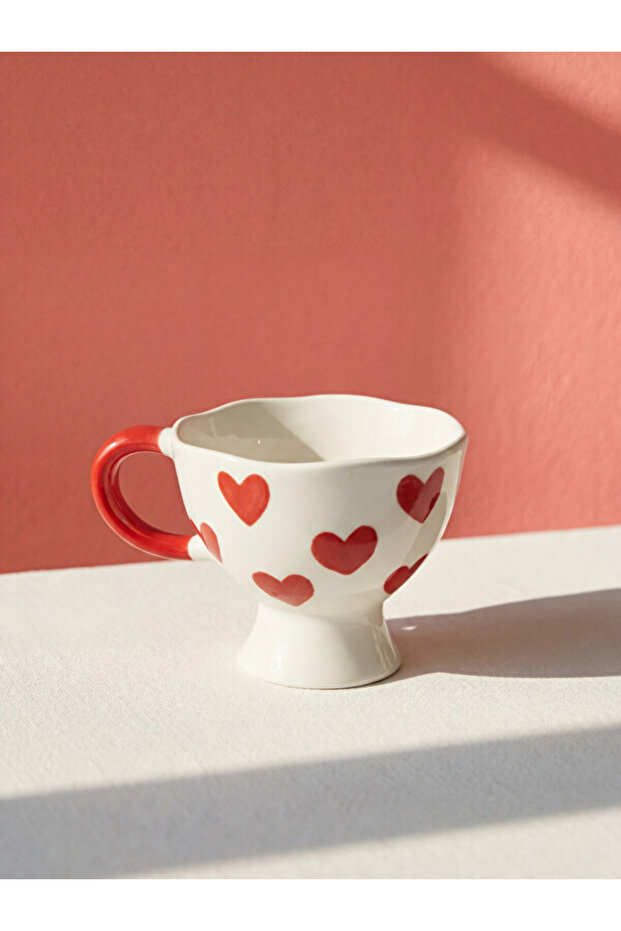 Sparkling Choices from Shining Store Heart Embroidered Ceramic Mug 250 ml