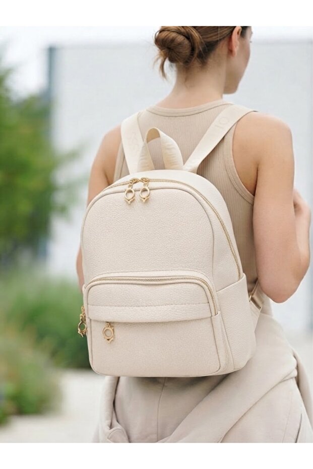 Stylish and Convenient Women's Backpack with Four Compartments