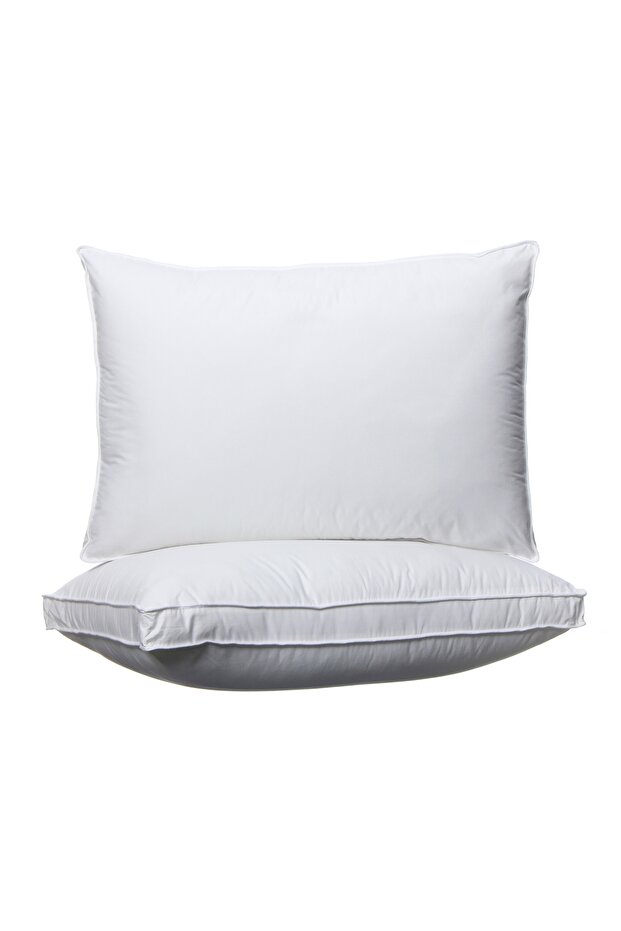 ® 1-Piece Bed Pillow Double Piping Hotel Standard Extra Soft Microfiber Anti Allergic&Anti-bacterial, Size(50x70CM)