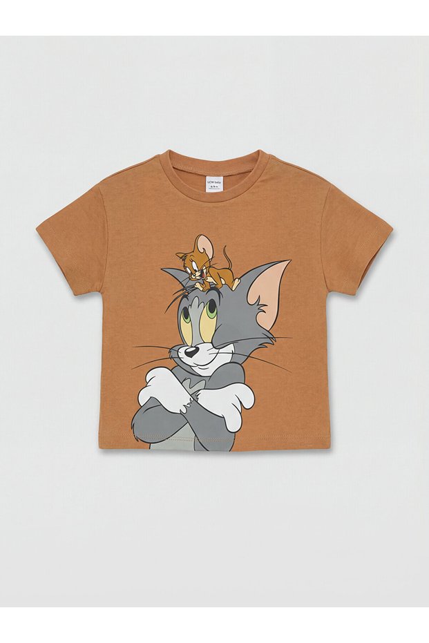 Two Mt Shop Quality Lcw Baby Brown Tom & Jerry Printed Baby Boy T-Shirt