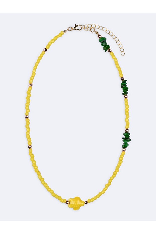Yellow Beaded Necklace