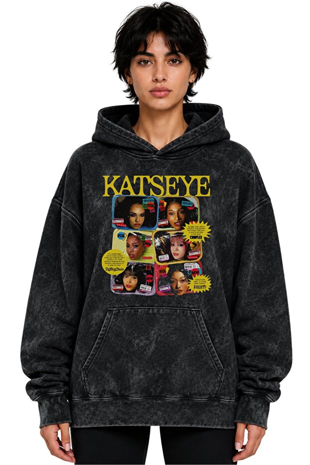 Katseye Kpop Music Group Printed Unisex Oversize Washable Hoodie Sweatshirt