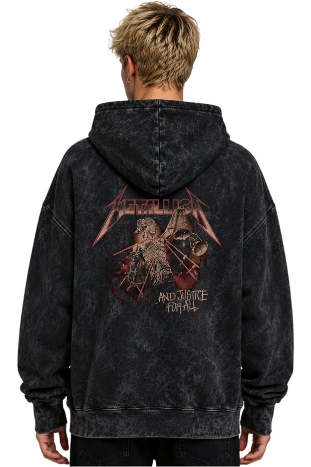 Metallica Rock Metal Music Band Printed Unisex Oversize Premium Washable Hoodie Sweatshirt