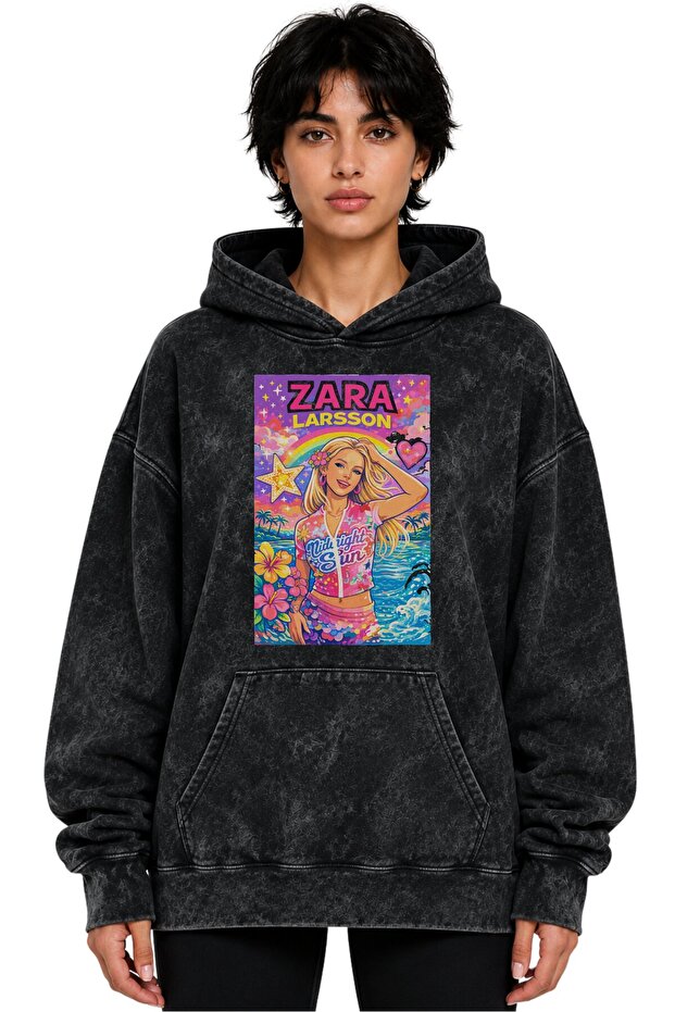 Zarıa Larsson Singer Printed Unisex Oversize Washable Hoodie Sweatshirt
