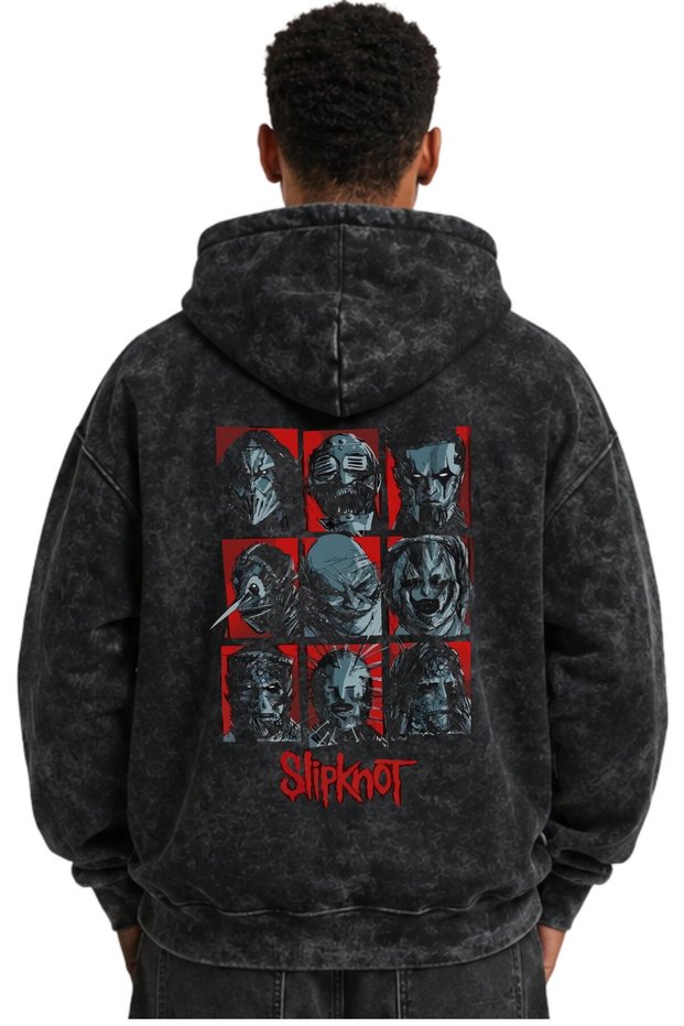 Slipknot Rock Metal Music Band Printed Unisex Oversize Washable Premium Hoodie Sweatshirt