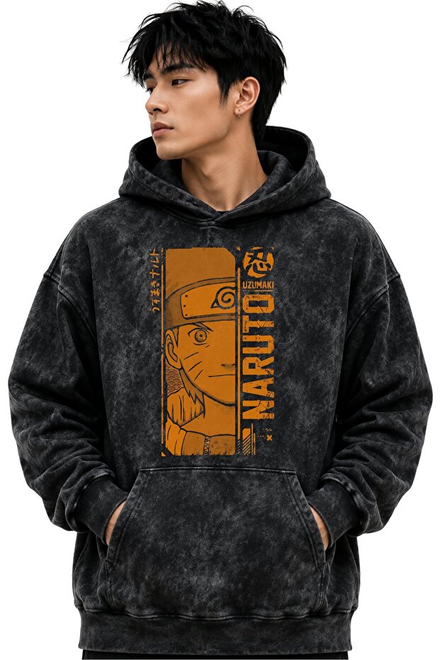 Naruto Uzumaki Anime Printed Unisex Oversize Washable Premium Hoodie Sweatshirt