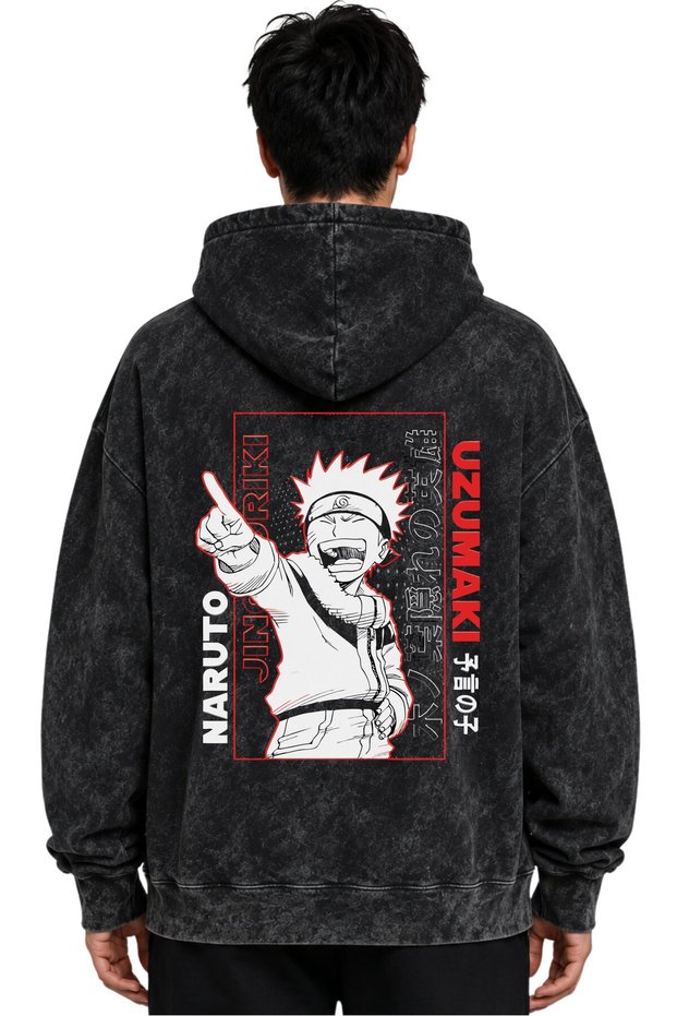 Naruto Uzumaki Anime Printed Unisex Oversize Premium Washable Hoodie Sweatshirt