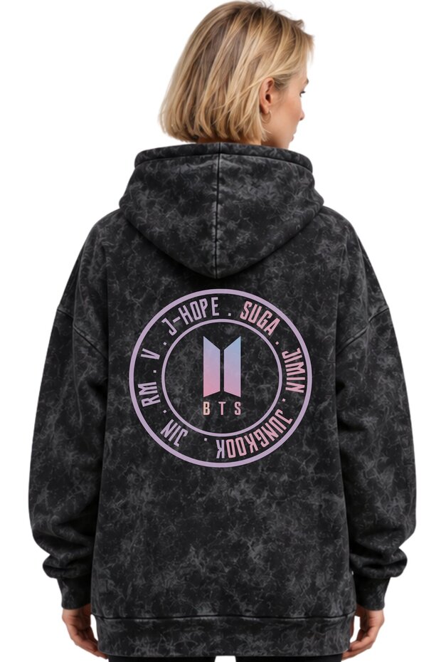 Bts Music Group Printed Unisex Oversize Washable Premium Hoodie Sweatshirt