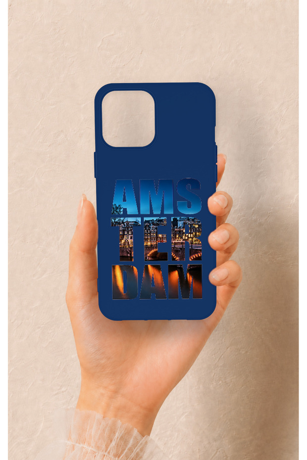 iPhone 12 Pro Max Compatible Amsterdam Patterned Silicone Case