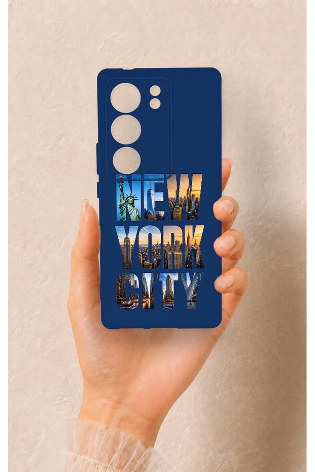 Vivo V29 Compatible New York City Patterned Silicone Case