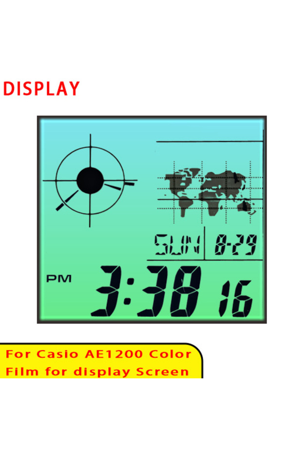 2 pcs 3 Color Screen Filter Sets for Casio AE1200 Display Gradient Filter Royale Mod High Quality Mo
