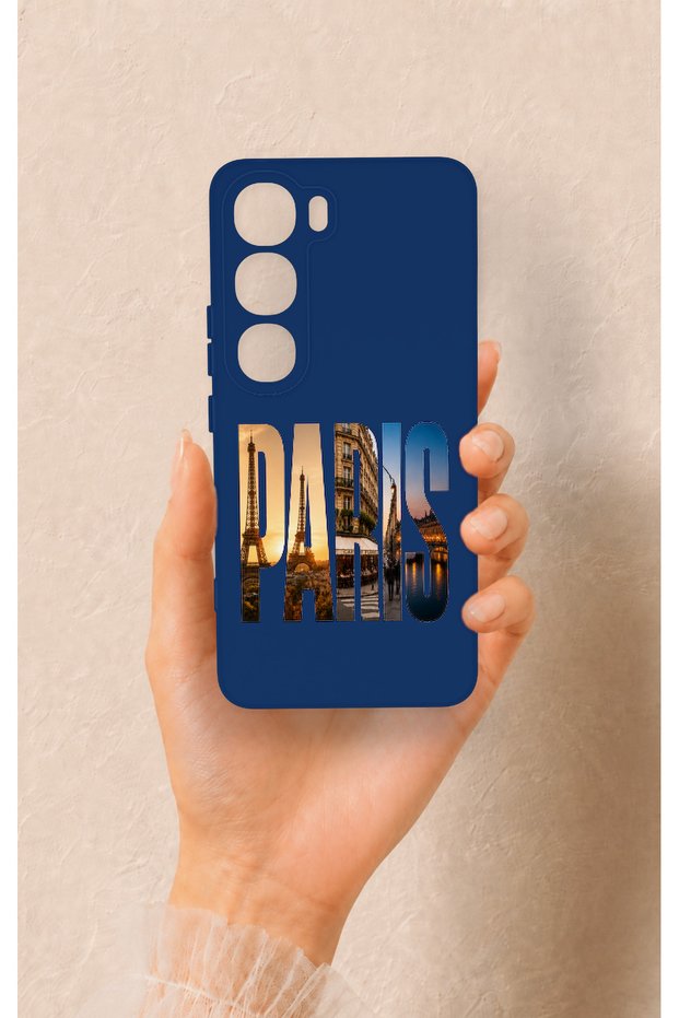 Vivo V40 Lite 5g Compatible Paris Patterned Silicone Case