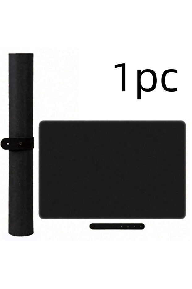 black 1pc Nail Art Table Mat Soft Foldable Manicure Hand Rest Pad Waterproof Scratch Easy-Clean Offi