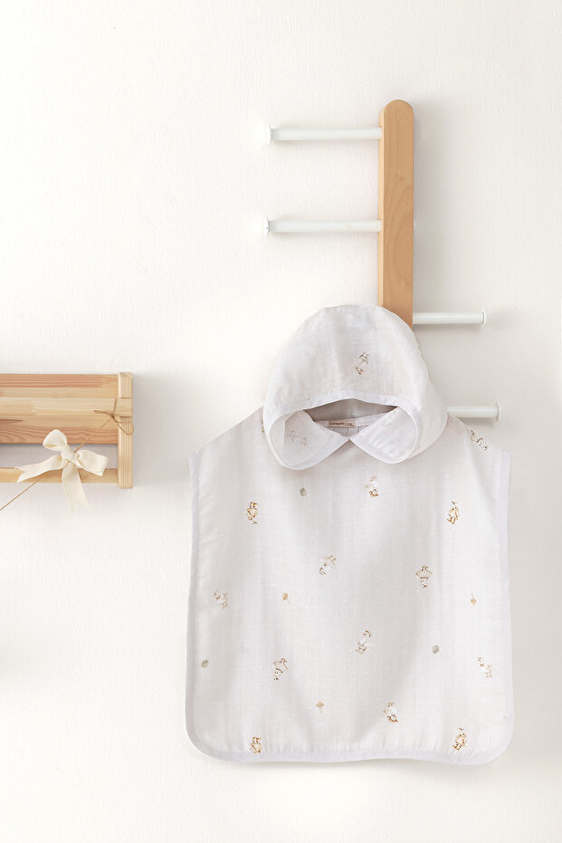 Zella Muslin Children's Poncho - Beige