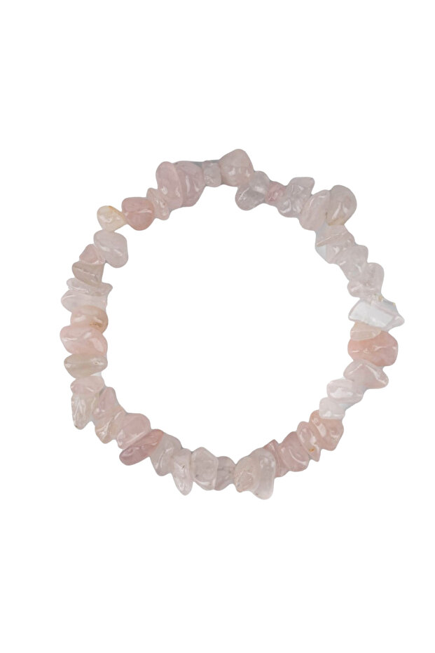 Broken Pink Quartz Natural Stone Bracelet