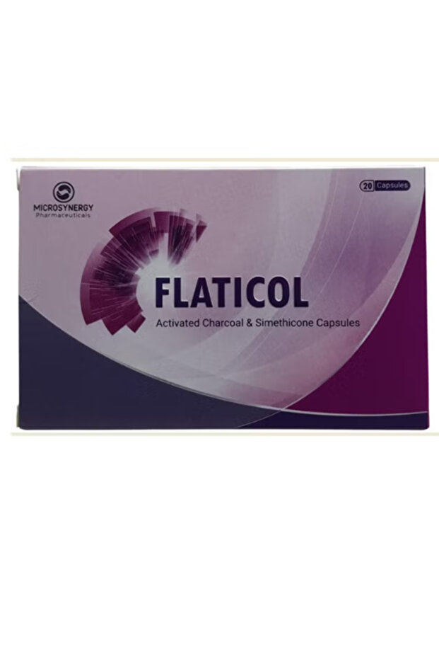 Flaticol Activated Charcoal & Simethicone Capsules 20's