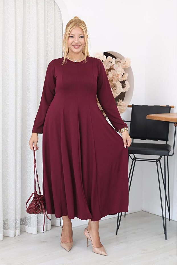 Plus Size Flared Modal Fabric Dress