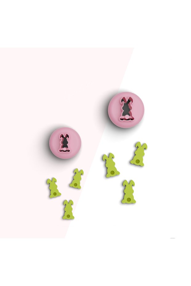 Rabbit Mini Polymer Clay Mold, Earring Molds, Cake Decoration Molds, Ceramic Mold, No:269