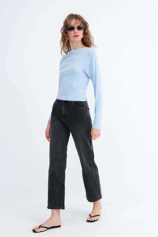 Wide Leg Jean Pants Pn1070
