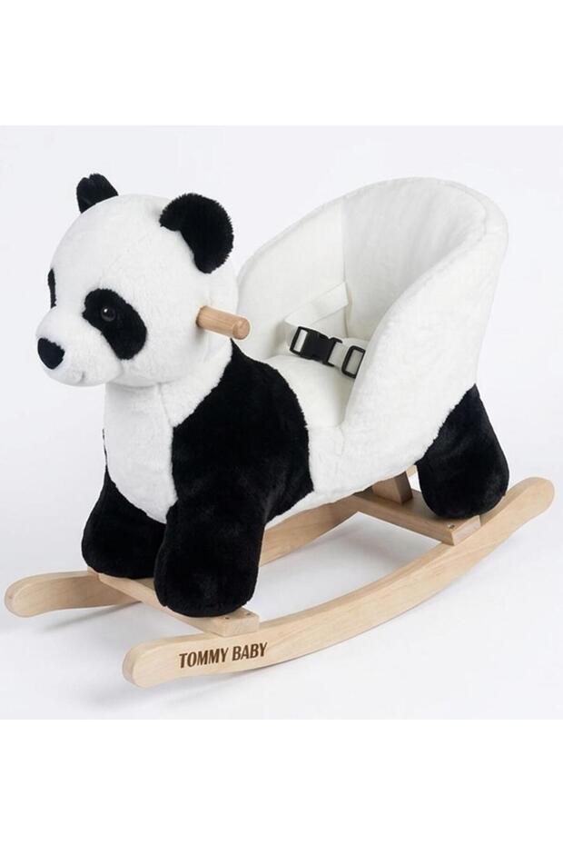 Educational Plush Rocking Horse Wooden Rocking Panda