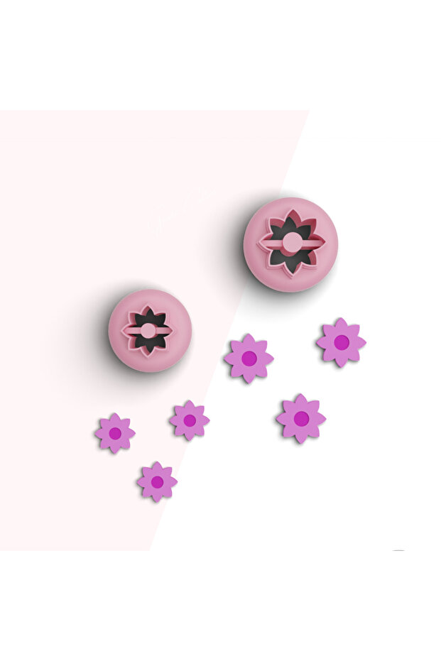 Flower Mini Polymer Clay Cutting Mold, Earring Molds, Ornament Molds, Ceramic Clay Mold, No:342