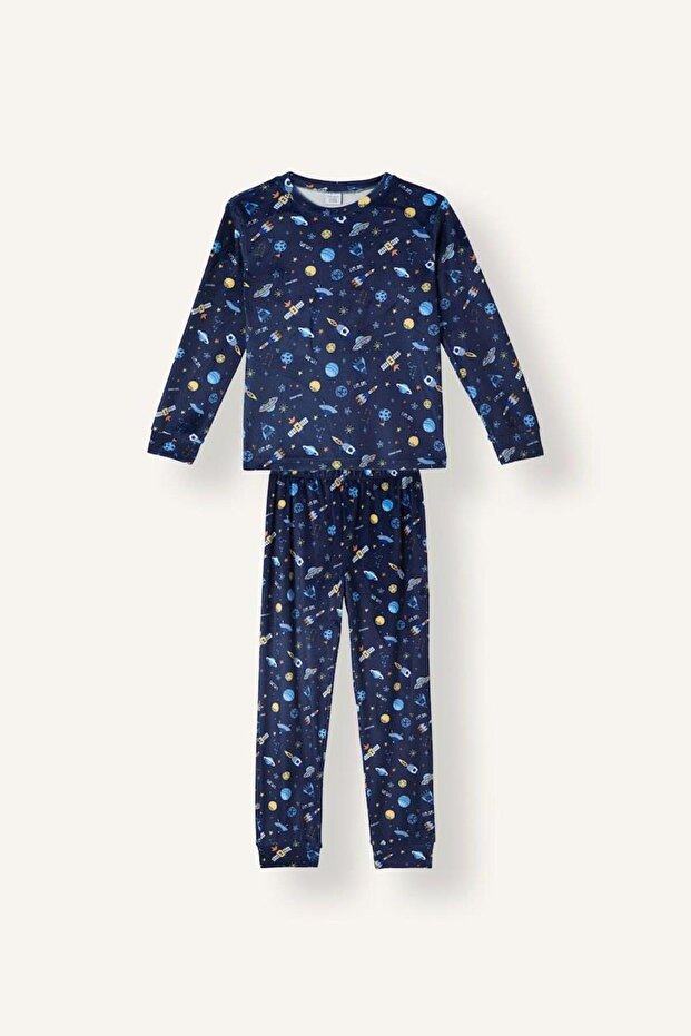 2-Piece Pajama Set with Space Print for Boys (26 Cw)